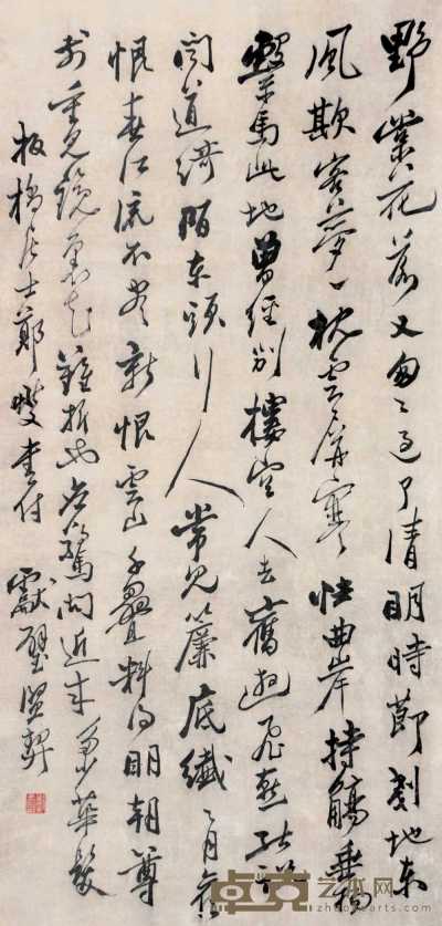 郑燮 书法 立轴 127×60cm